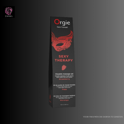 Orgie Sexy Therapy - massageolie set - aardbei 100 ml