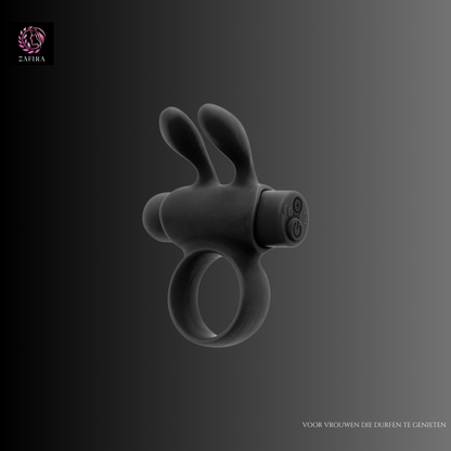 Cock Ring S Pleasures Rabbit Black