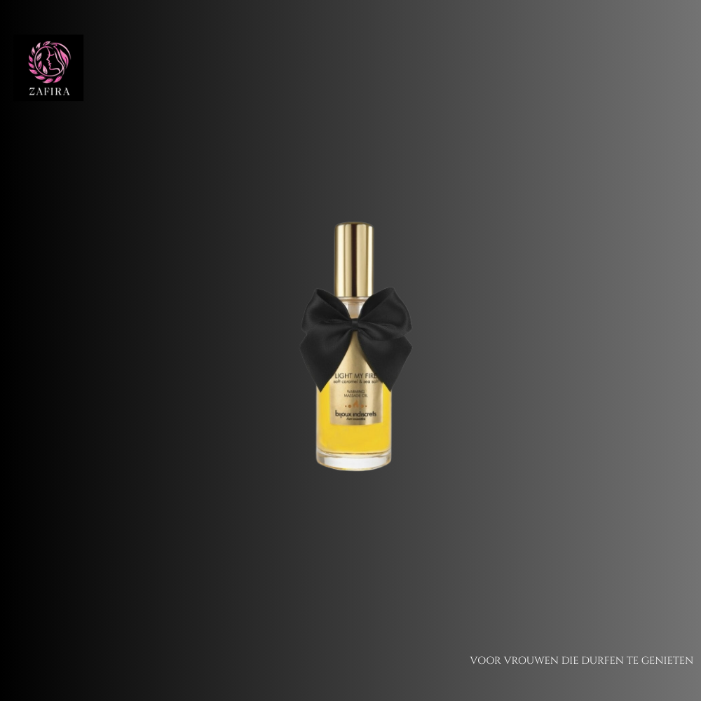 Erotic Massage Oil Bijoux Cosmetiques Light My Fire 100 ml Caramel Heating Effect