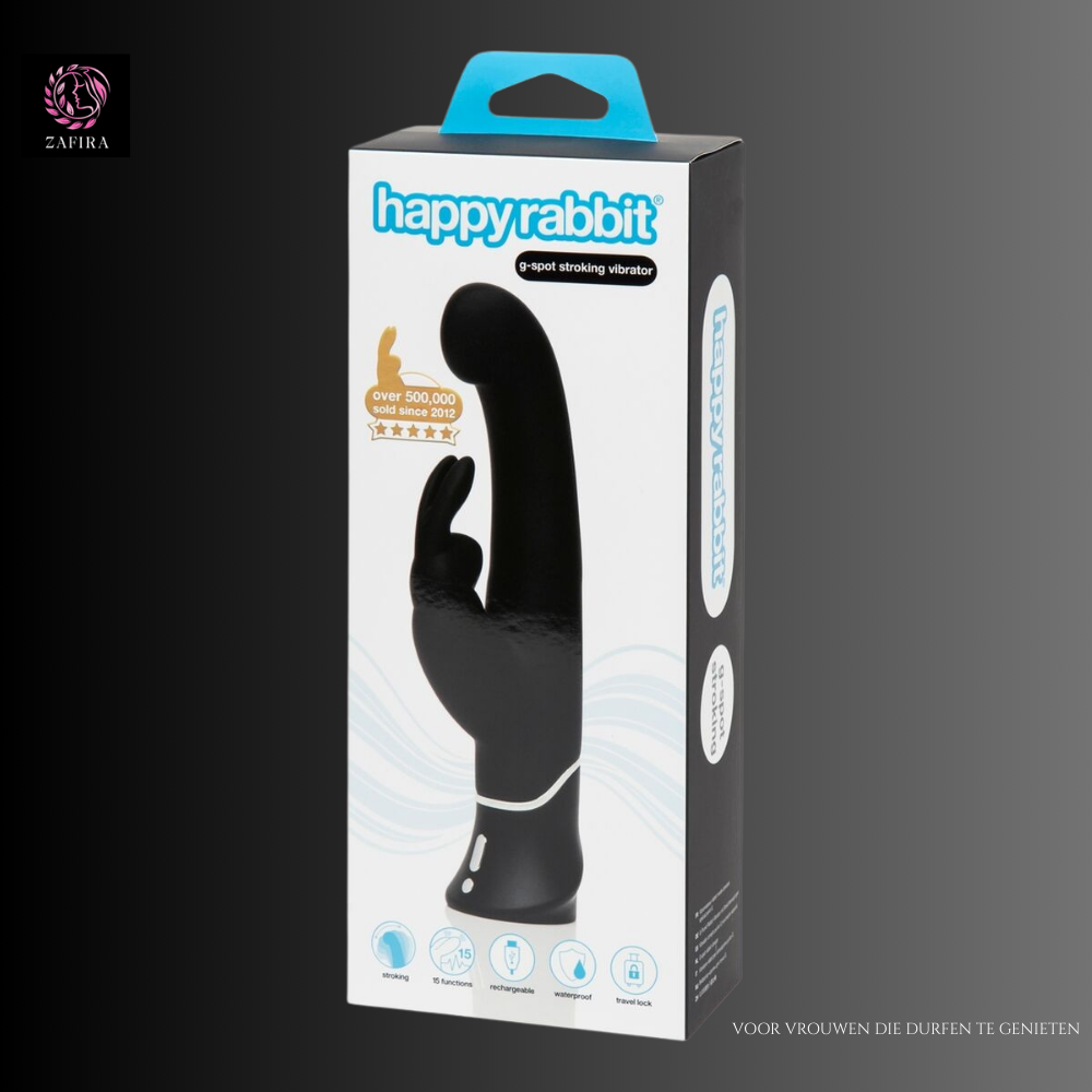 Double Rabbit Pleasures Vibe Happy Rabbit Black