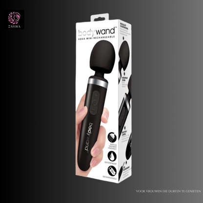 Aqua Mini Rechargeable Wand Massager Black Bodywand Multi Function Wands Black