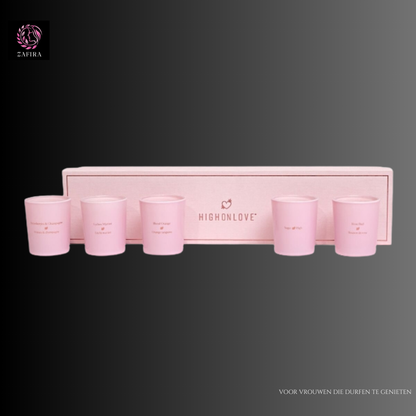 Massage Candle Highonlove Orange Pink Strawberry Champagne Lychee 35 ml