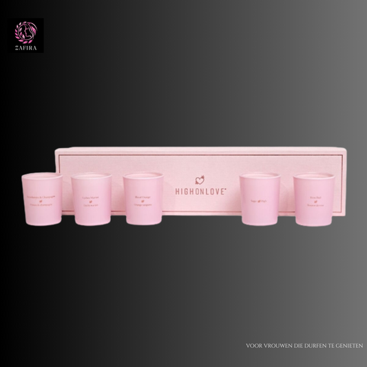 Massage Candle Highonlove Orange Pink Strawberry Champagne Lychee 35 ml