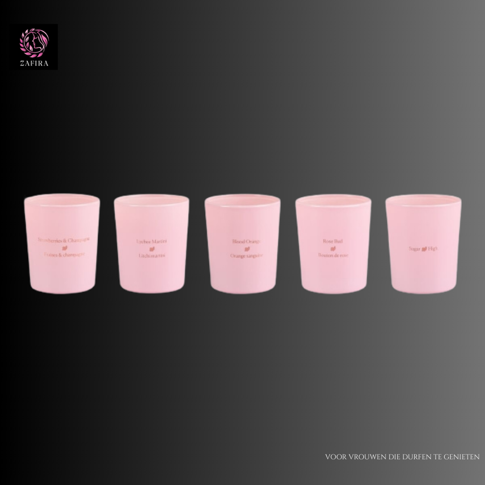 Massage Candle Highonlove Orange Pink Strawberry Champagne Lychee 35 ml