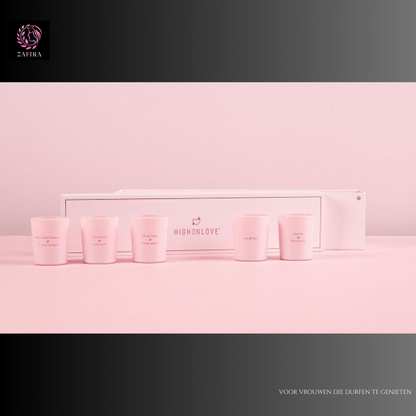 Massage Candle Highonlove Orange Pink Strawberry Champagne Lychee 35 ml